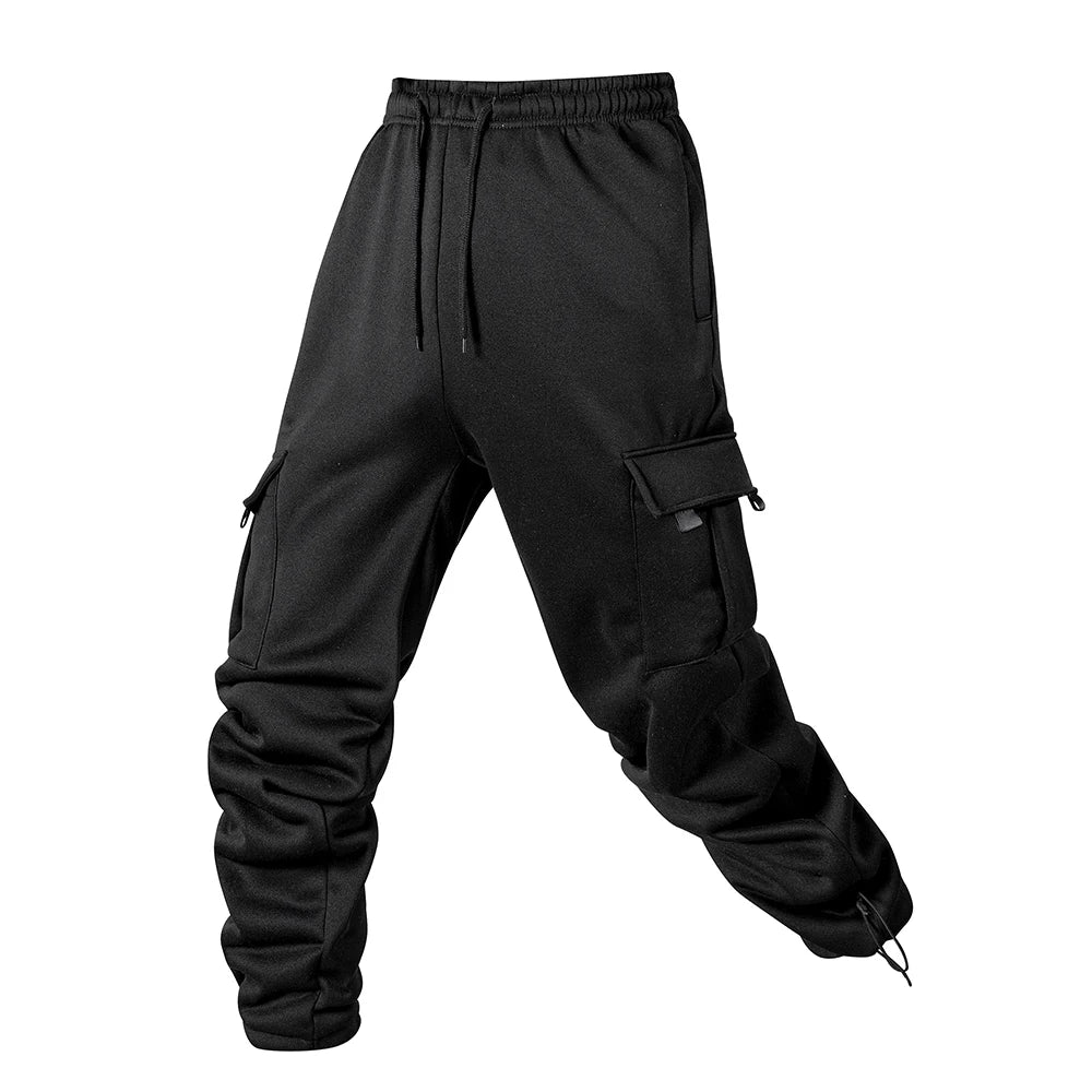 Men's Joggers Pants Loose Drawstring Long Pants Men Multi-pocket Sweatpants