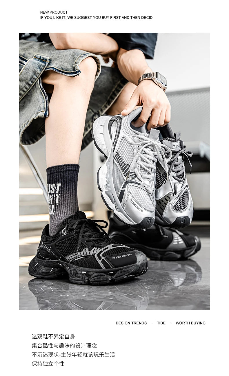 Chunky sneakers summer classic retro breathable comfort men's casual soprts