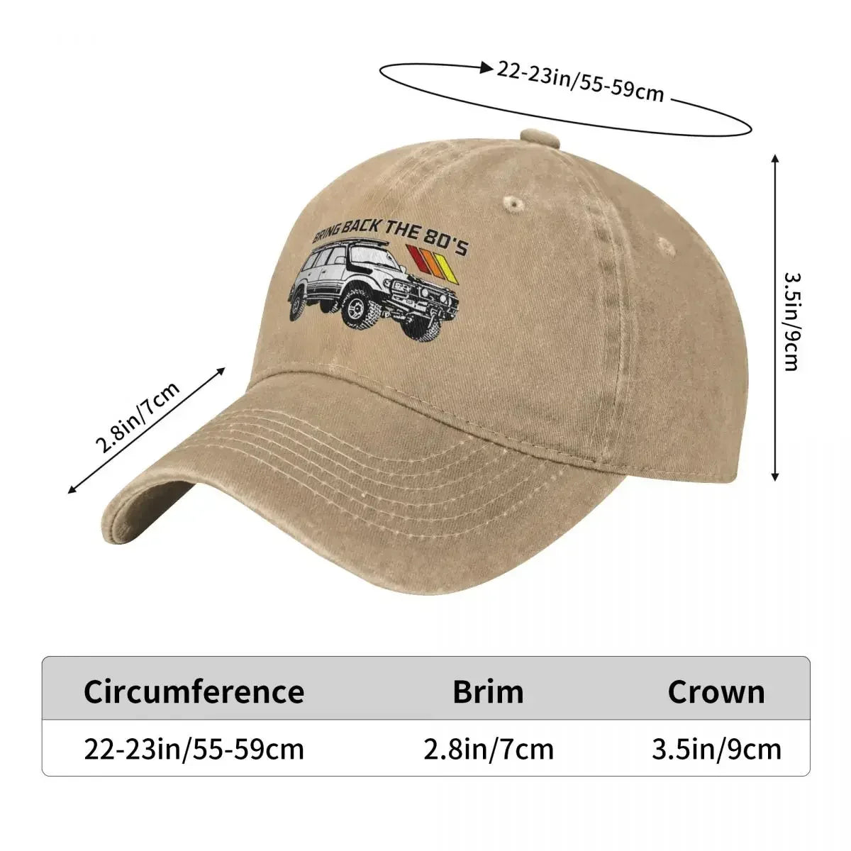 Vintage Land Car Cruiser Baseball Cap Men Women Distressed Cotton Headwear