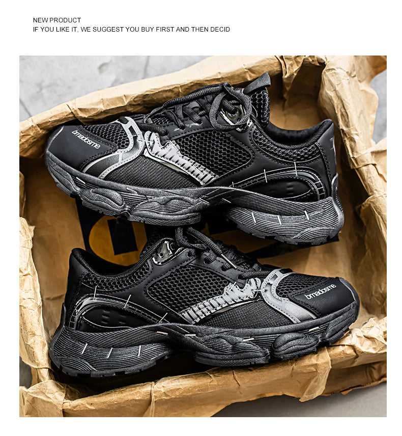Chunky sneakers summer classic retro breathable comfort men's casual soprts