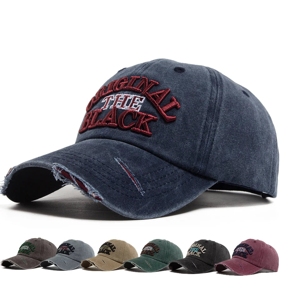 Vintage Baseball Cap Men Women Letter Embroidery Snapback Spring Summer Washed
